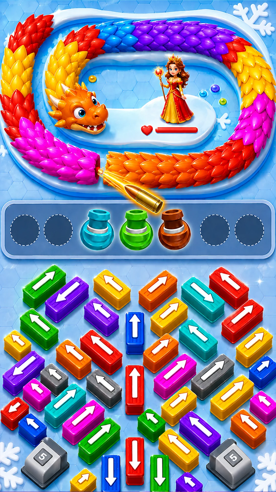 Girl Rescue Dragon Puzzle screenshot